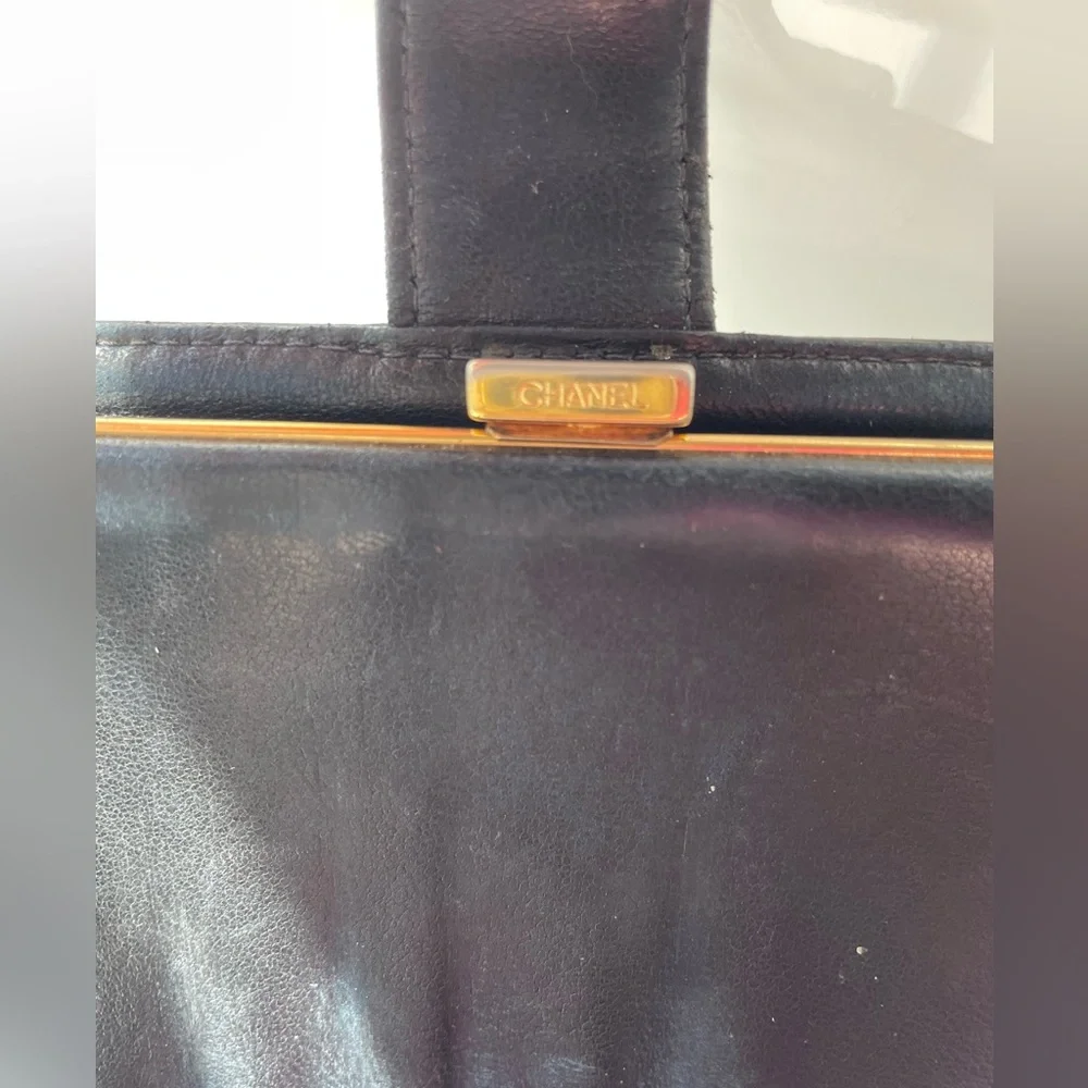 Chanel CC Caviar Leather Long Black Wallet with COA